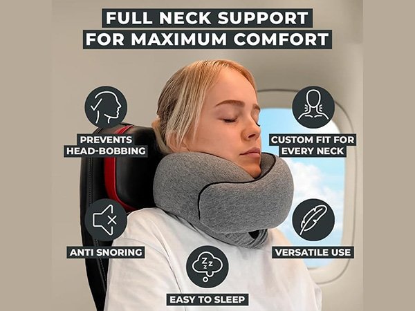 FlyHugz® Neck Travel Pillow Memory Foam